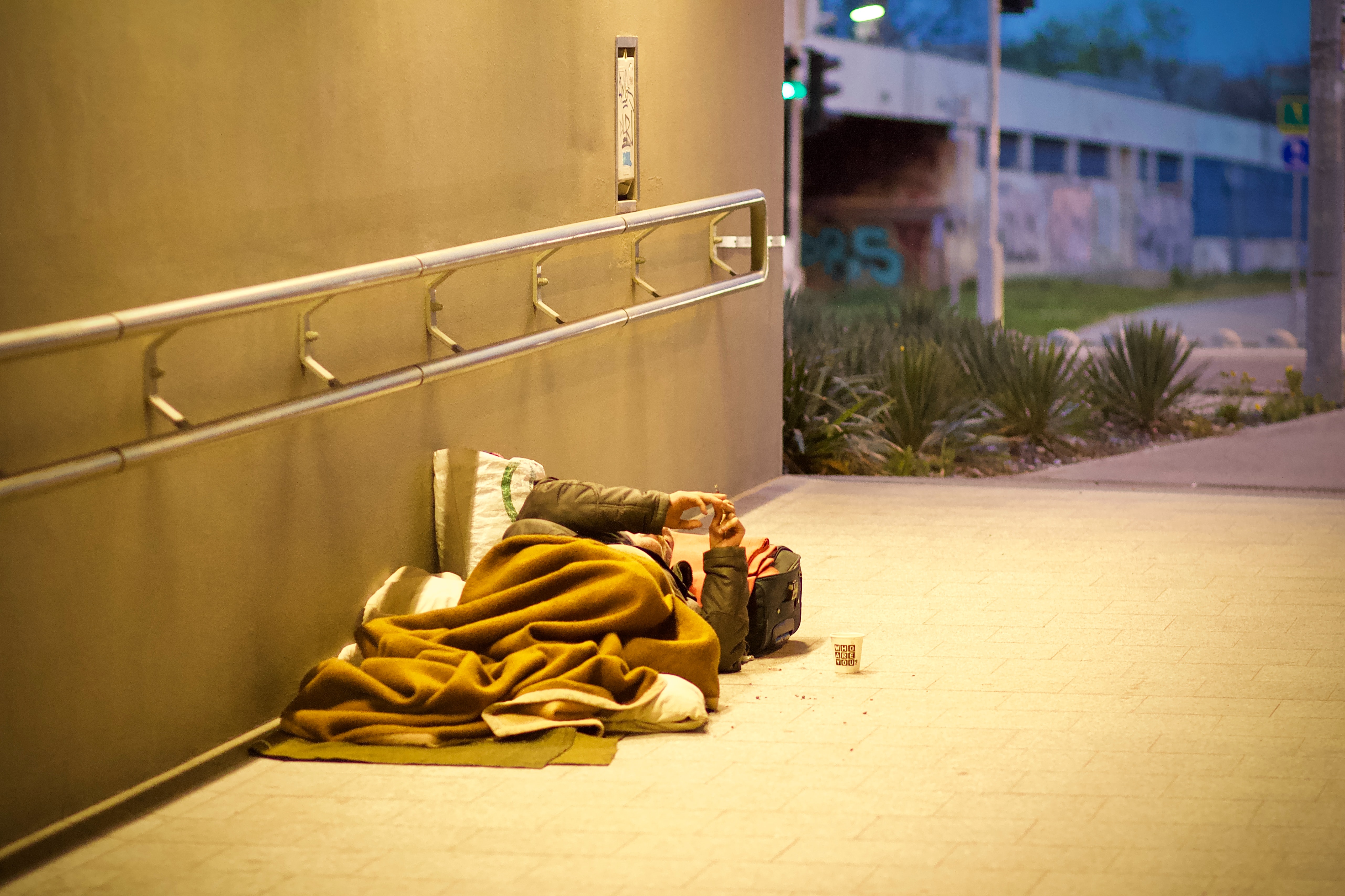 Imatge d'una persona sense llar 
