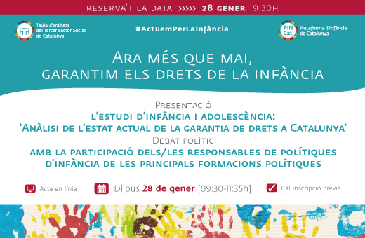 Imatge acte presentació estudi i debat electoral sobre els drets de la infància i l'adolescència