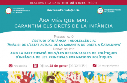 Imatge acte presentació estudi i debat electoral sobre els drets de la infància i l'adolescència