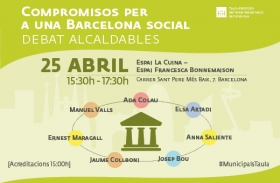 Debat de la Taula del Tercer Sector amb els alcaldables de Barcelona el 25 d'abril 